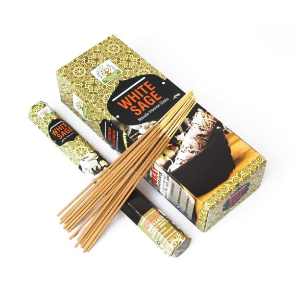 Аромапалички Біла Шавлія Намасте Індія NAMASTE INDIA WHITE SAGE 20 шт.
