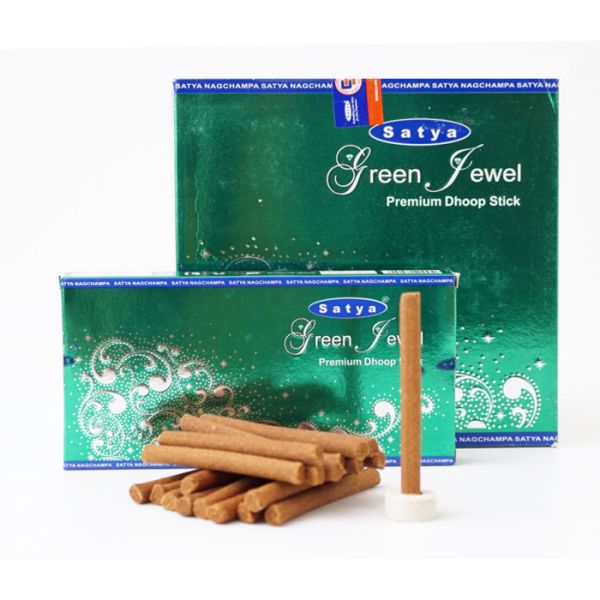 Пахощі безосновні Зелена Дорогоцінність Сатья SATYA BLUE JEWEL DHOOP 20 шт.