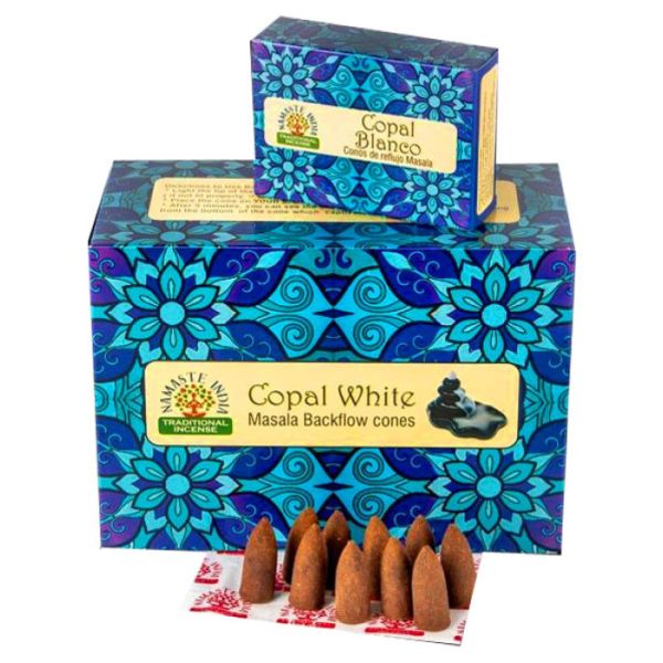 Ароматичні конуси Рідкий дим NAMASTE INDIA COPAL WHITE 10 шт.