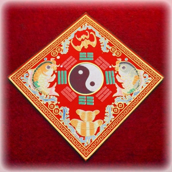 Грошовий килимок настільний "Дві рибки + Багуа"