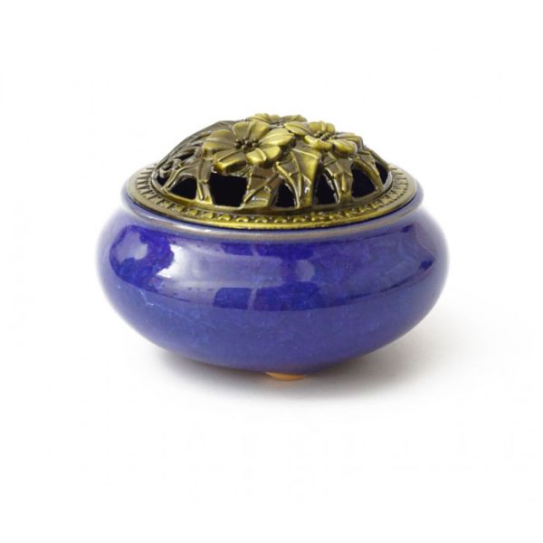 Курильниця для пахощів керамічна "Тріснувший лід" синя