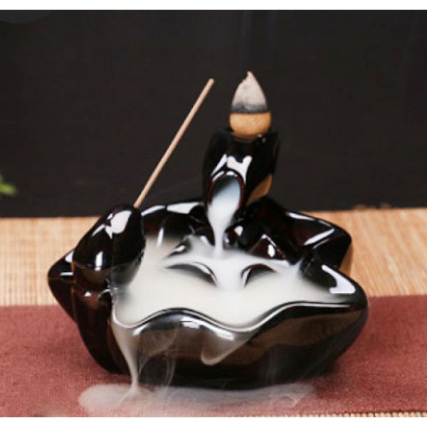 Подставка для благовоний Жидкий дым керамическая "Лотос"