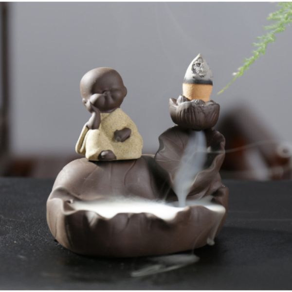 Підставка для пахощів "Рідкий дим" керамічна "Лист лотоса Безтурботність"