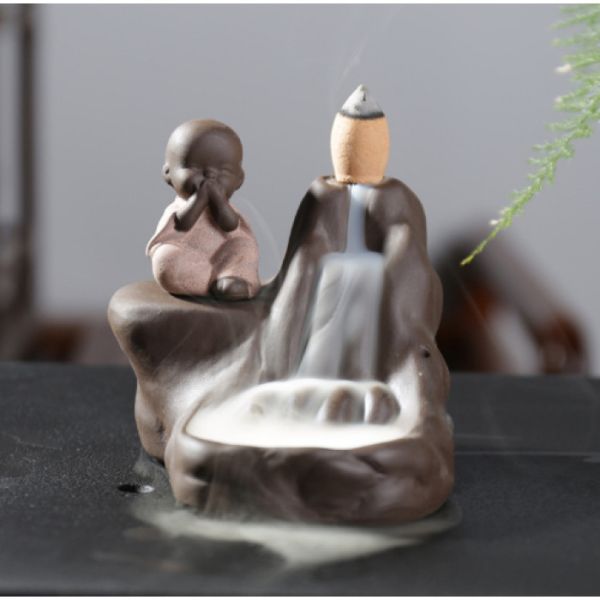 Подставка для благовоний Жидкий дым керамическая "Поток Ничего не скажу"