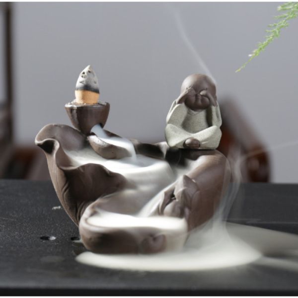 Подставка для благовоний Жидкий дым керамическая "Спираль Ничего не вижу"