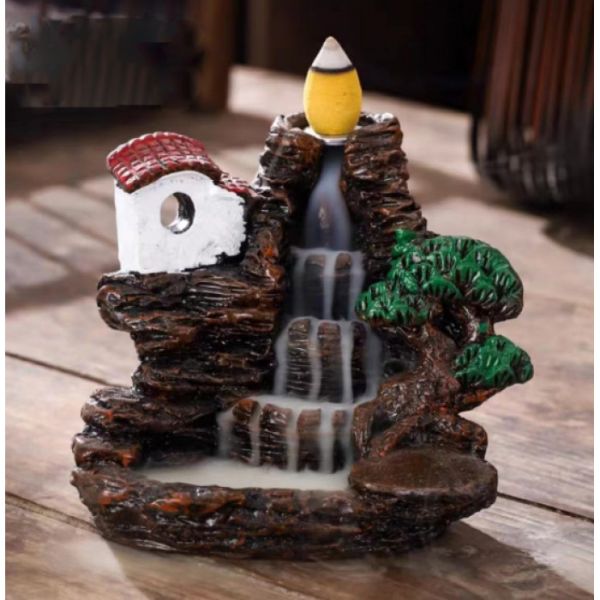 Підставка для пахощів "Рідкий дим" полістоун "Альпійська хатина"