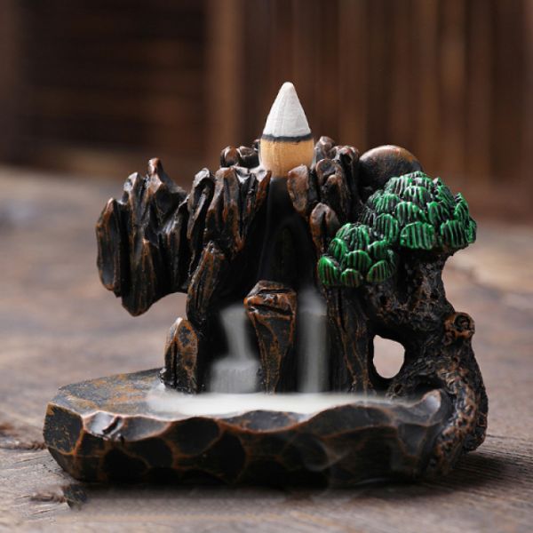 Подставка для благовоний Жидкий дым полистоун "Горная река"