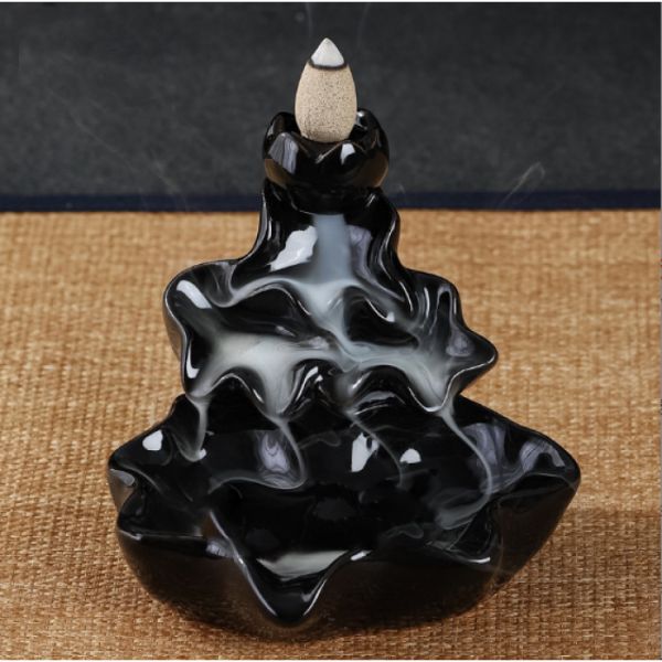 Підставка для пахощів "Рідкий дим" керамічна "Листя лотоса"